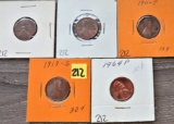 (5) Lincoln Cents