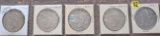 (5) Peace Dollars