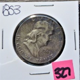 1853 Franklin Half Dollar