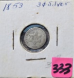 1853 3 Cent Silver