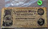 1864 Confederate States of America $500