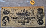 1863 State of Florida $1