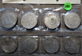 8 Silver Foreign Coins