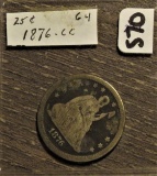 1876-CC Seated Liberty Quarter