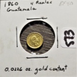 1869 Guatemala Gold 4 Reales
