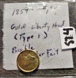 Replica 1854 Type 1 Gold Dollar