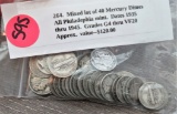 40 Mercury Dimes All Philadelphia Mints