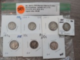 (7) 1916-1919 Mercury Dimes