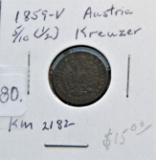 1859-V 1/2 Kreuzer Austria