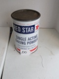 red star, single acting baking soda can