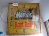 mason root beer clock