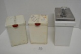 3 old canisters