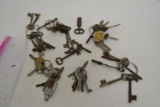 assortment of old keys