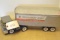 grey metal Structo truck & trailer 