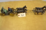 cast iron 4 horse drawn carriage