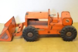 orange metal Structo dozer