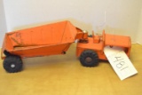 orange metal Structo bottom dumper