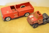 metal Buddy L pickup & metal Tonka truck cab