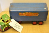 metal Wyandotte truck and trailer