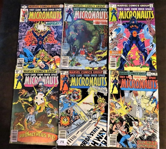 Marvel Comic "The Micronauts" #3, #4, #5, #6, #7, #10