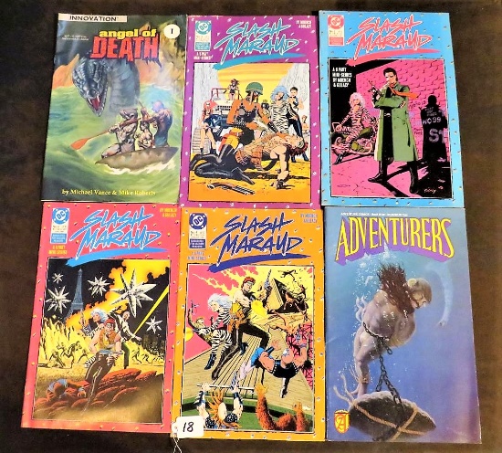 Slash Mavrador #18, #1, #2, #4, #6, Angel of Death #1, Adventure Comics #2(1989)