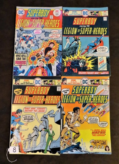 Superboy "Legion of Super-Heroes" #209 June75, #210 Aug75, #214 Jan76, #216 Apr76