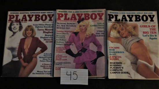 Playboy Aug, Sept, Dec 84 (Suzanne Summers)