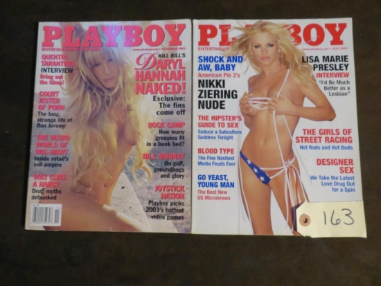 Playboy Nov 03(Daryl Hanna) July 03 (Lisa Marie Presley)