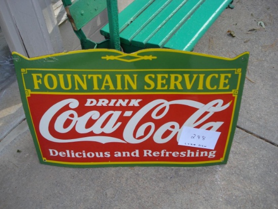 Coke porcelain sign 24x20