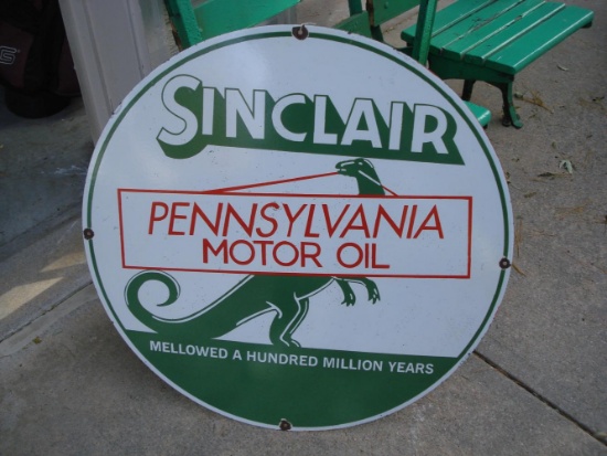 Sinclair Motor Oil 30” sign