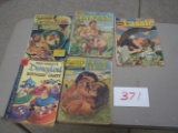 5-10? comics – Disneyland, Lassie, Tarzan, 2 classics illustrated