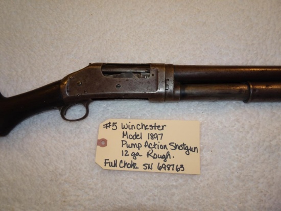 Winchester Model 1897 Pump Action Shotgun 12 ga Full Choke  Cracked Stock