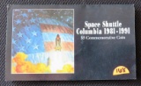 Space Shuttle Columbia 1981-1991 $5 Comm Coin