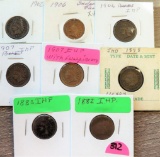 8 Indian Head Cents