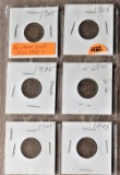(6) 1905 Indian Head Cents