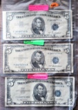 (3) $5 Blue Seal Notes