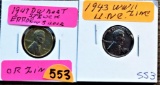 1943, 1947 Wheat Cents