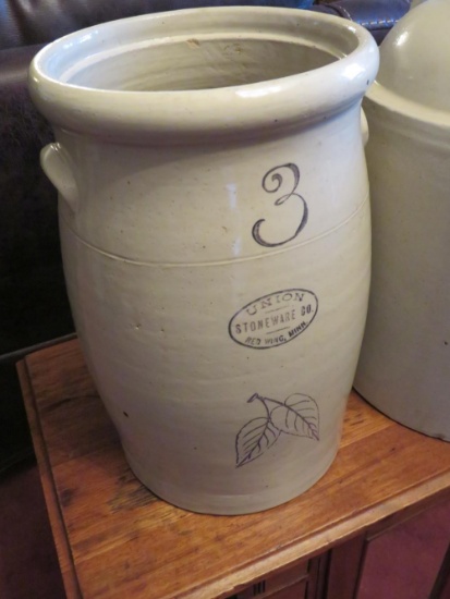 3 gallon Union stoneware butter churn