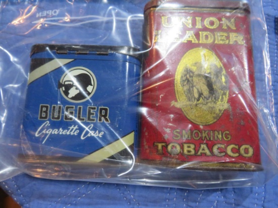 bugler and union leader tobacco tins