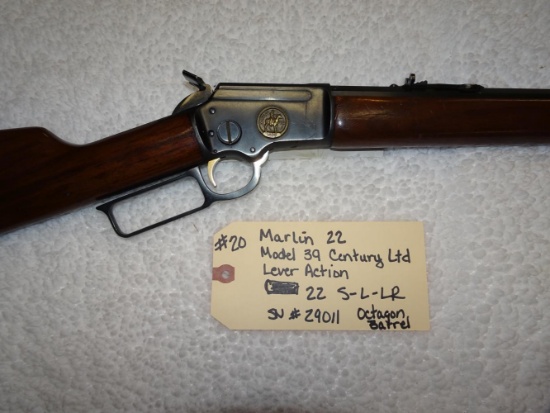 Marlin 22 Model 39 Century Ltd Lever Action 22 S-L-LR Octagon Barrel