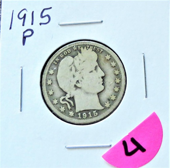 1915-P Barber Quarter