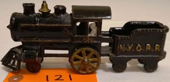 Cast Iron Toy0 Train Locomotive & Tender