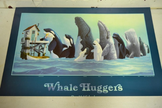 Whale Huggers Poster - McMichael