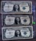 (3) $1 Blue Seal Silver Certificates