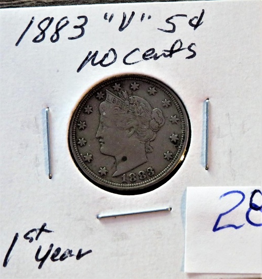 1883 "V" Nickel