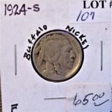 1924-S Buffalo Nickel