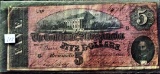 1864 $5 Confederate Note