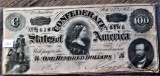 1864 $100 Confederate Note