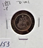 1891 Seated Dime