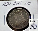 1821 Chopped Bust Half